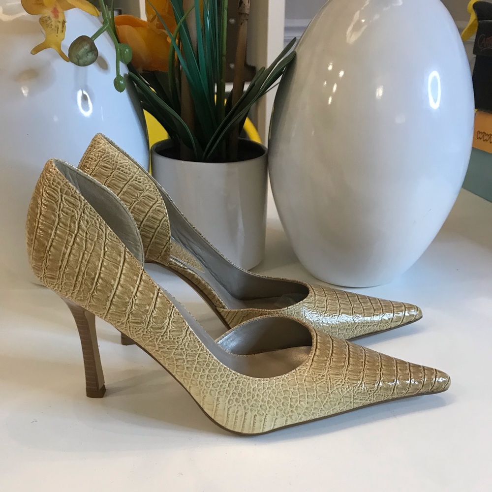 DIBA PATENT CROC HEELS! Size 7.5